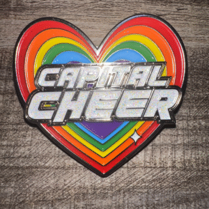 Pin corazon capital cheer