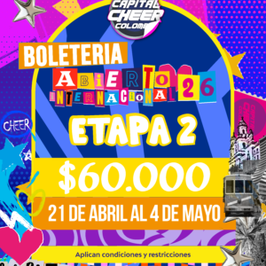 Boletería Abierto Internacional - Etapa 2