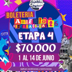 Boletería Abierto Internacional - Etapa 4