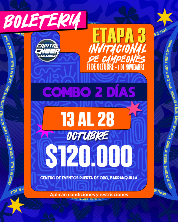 Boletería Invitacional de Campeones Combo Etapa 3